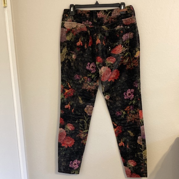 Anthropologie Pilcro Velvet Floral Jeans Pants Size 28 - Picture 2 of 7